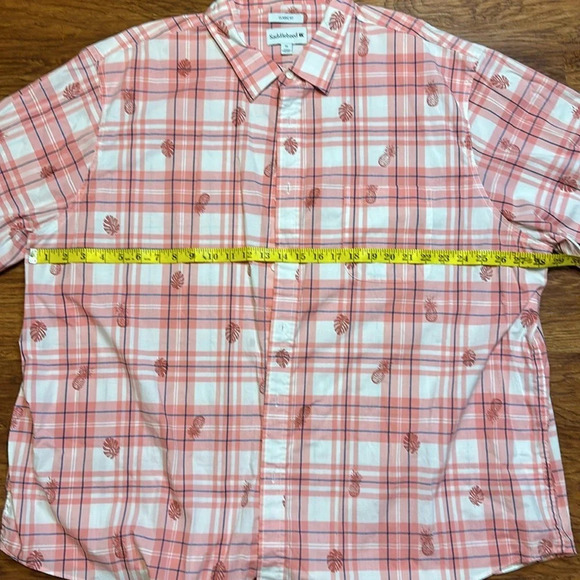 Saddlebred Tropical Pink Pineapple Mens Button Down Size 3X - Picture 4 of 7